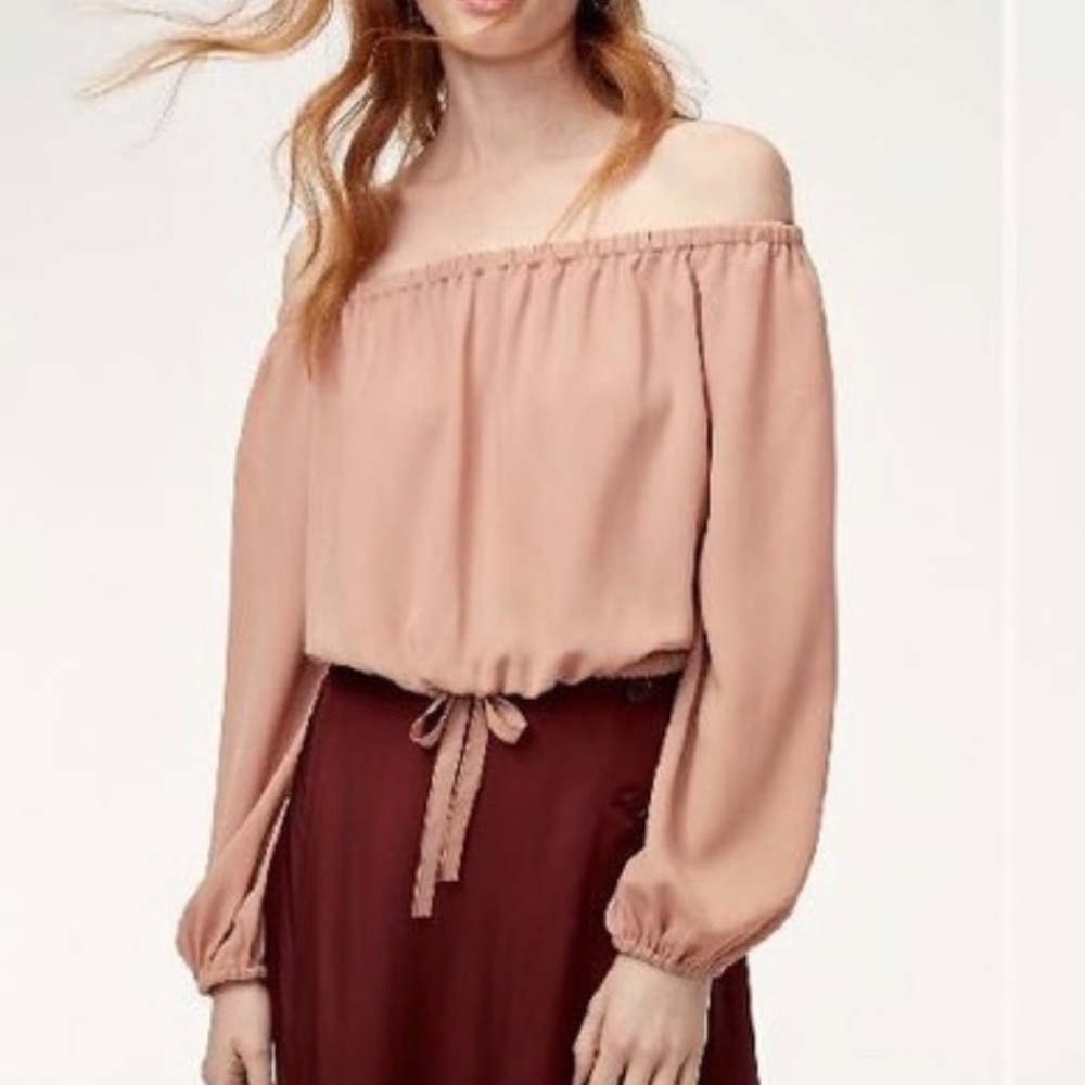 Aritzia Eleanora Blouse Mauve